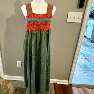 Sundance Catalog Under the Sun Maxi Dress Size 12 Large